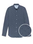 Banana Republic Mens Grant Slim-fit Luxe Poplin Giraffe Print Shirt Giraffe Print Size Xxl