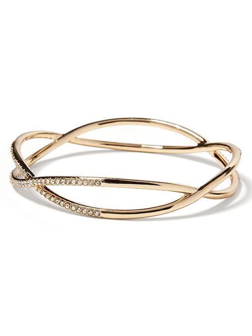 Banana Republic Pave Cross Bangle Size One Size - Gold