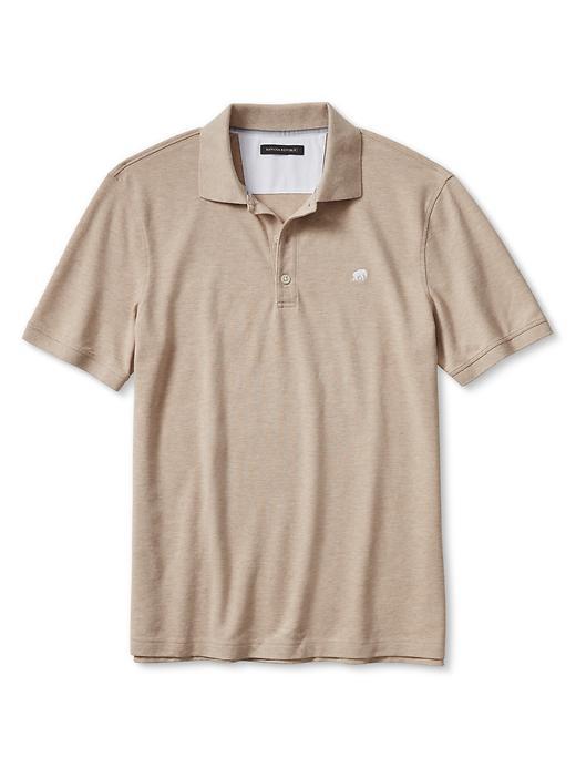 Banana Republic Mens Signature Pique Polo Size L Tall - Khaki Sand