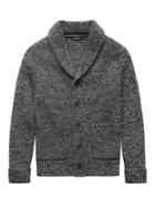 Banana Republic Mens Supima Cotton Ribbed Shawl Cardigan Heather Charcoal Size L