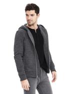 Banana Republic Mens Heritage Zip Over Hoodie - Black