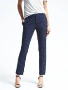 Banana Republic Ryan Fit Slim Lightweight Wool Camo Floral Pant - Navy Camo