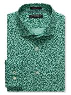 Banana Republic Mens Grant Fit 120s Supima Cotton Shirt Size L Tall - Green Thumb