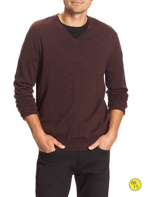 Banana Republic Mens Factory Merino Vee Pullover Size L - Deep Burgundy