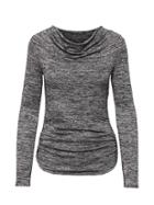 Banana Republic Womens Luxespun Cowl-neck Top Charcoal Gray Size S