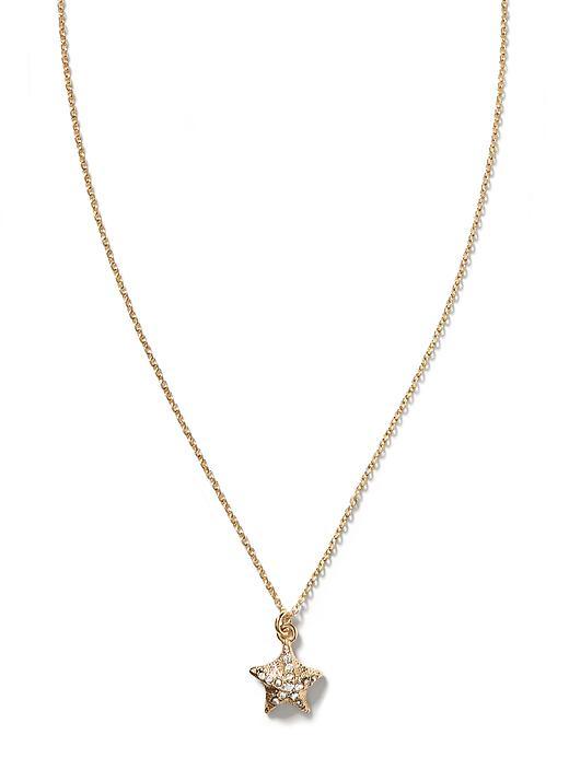 Banana Republic Delicate Sea Life Necklace Size One Size - Gold
