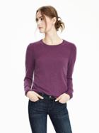 Banana Republic Womens Todd &amp; Duncan Cashmere Crew Pullover Size S - Mulberry