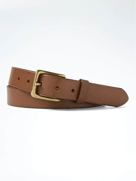 Banana Republic Mens Jonathan Leather Belt - Tobacco
