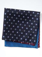 Banana Republic Geo Silk Pocket Square - Red