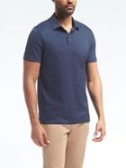 Banana Republic Mens Luxury Touch Mix Texture Polo - Navy