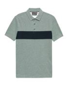 Banana Republic Mens Don';t-sweat-it Chest-stripe Polo Shirt Trendy Green Size M