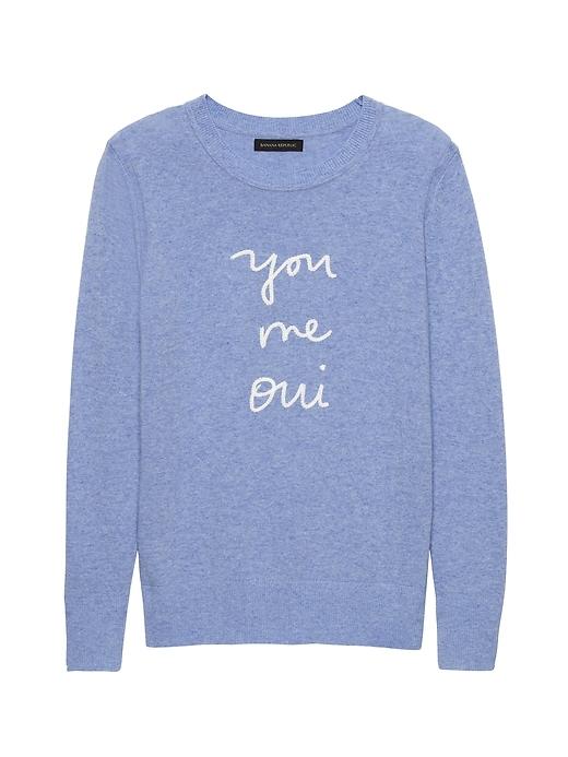 Banana Republic Womens Italian Merino-blend You Me Oui Sweater Blue Size M