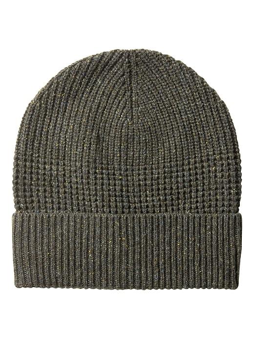 Banana Republic Mens Br X Kevin Love   Merino-silk Blend Donegal Beanie Heather Olive Size One Size