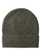 Banana Republic Mens Br X Kevin Love   Merino-silk Blend Donegal Beanie Heather Olive Size One Size