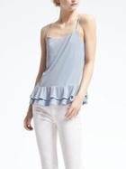 Banana Republic Womens Peplum Cami - Light Blue