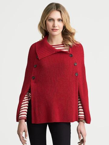 Banana Republic Heritage Double Breasted Cape - Saucy Red
