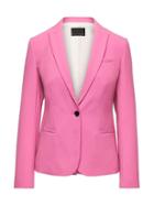 Banana Republic Womens Petite Classic-fit Lightweight Wool Blazer Pink Size 4