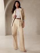 Norfolk Wide-leg Linen-cotton Pant