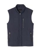 Banana Republic Mens Water-resistant Quilted Vest Navy Size Xs