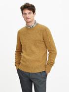 Banana Republic Mens J.c. Rennie &amp; Co. Shetland Wool Crew Pullover Size L Tall - Yellow