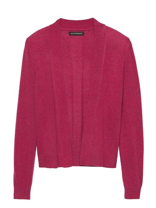 Banana Republic Womens Cropped Open Cardigan Sweater Cranberry Red Size Xs
