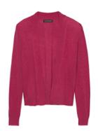 Banana Republic Womens Cropped Open Cardigan Sweater Cranberry Red Size Xs