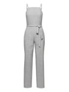 Banana Republic Womens Petite Heathered Strappy Jumpsuit Light Gray Size 12