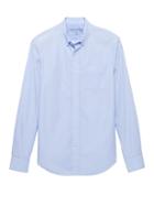 Banana Republic Mens Grant Slim-fit Luxe Poplin Shirt Marfa Blue Size S