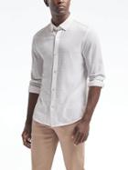 Banana Republic Mens Textured Long Sleeve Shirt - White