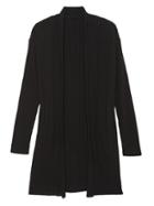 Banana Republic Womens Cozy Ribbed Lightweight Duster Cardigan Black Size M