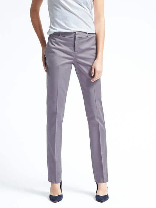 Banana Republic Ryan Fit Sateen Pant - Deep Taupe