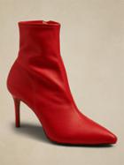Stretch-leather Ankle Boot