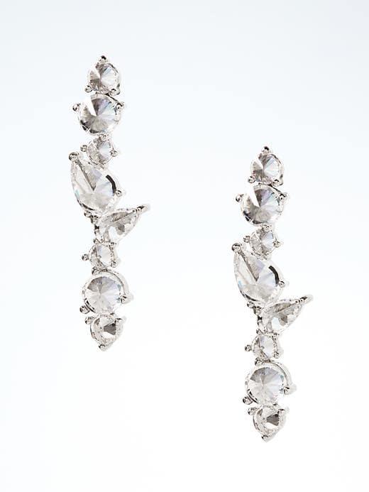 Banana Republic Ice Cut Earring - Clear Crystal