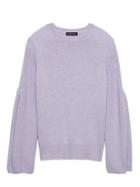 Banana Republic Womens Cashmere Flare-sleeve Sweater Lavender Cloud Size Xs