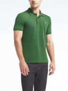 Banana Republic Mens Slim Pique Polo - Grass Green