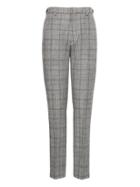 Banana Republic Mens Br X Kevin Love   Athletic Tapered Plaid Cotton-wool Suit Pant Chrome Gray Size 26w