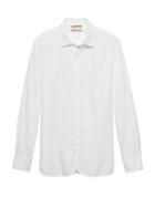 Banana Republic Mens Heritage Grant Slim-fit Stripe Shirt Optic White Size Xxl