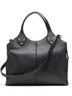Banana Republic Womens Italian Leather Carryall Bag Black Leather Size One Size