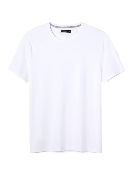 Banana Republic Mens Luxury-touch Crew-neck T-shirt White Size Xs