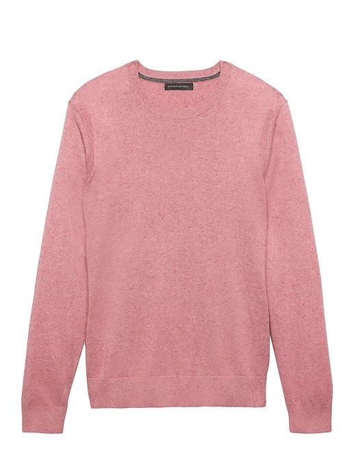Banana Republic Mens Silk-linen Crew-neck Sweater Pale Pink Size M