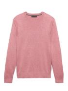 Banana Republic Mens Silk-linen Crew-neck Sweater Pale Pink Size M