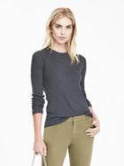 Banana Republic Womens Extra Fine Merino Wool Crew Pullover Size L - Charcoal Heather