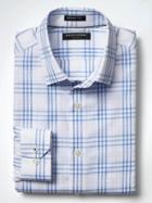 Banana Republic Mens Grant Fit Non Iron Textured Shirt - Ocean Surf