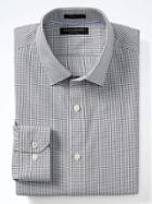 Banana Republic Mens Grant Fit Non Iron Micro Check Shirt - Navy Star
