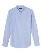 Banana Republic Mens Camden Standard-fit 100% Cotton Oxford Shirt Light Blue Size Xs