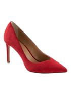 Banana Republic Womens Madison 12-hour Pump Ruby Red Suede Size 7 1/2