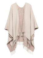 Banana Republic Womens Pop-color Wool Blend Poncho Ivory Size One Size