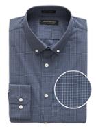 Banana Republic New Slim-fit Tech-stretch Cotton Windowpane Shirt