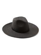 Banana Republic Womens Wide-brim Panama Hat Black Size L/xl