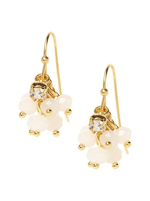 Banana Republic Womens Pastel Cluster Delicate Drop Earring White Size One Size